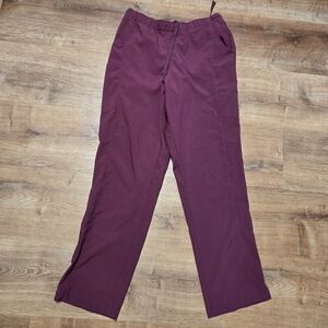 WonderWink Women's Straight Leg Scrub  Pants Burgundy Size Large